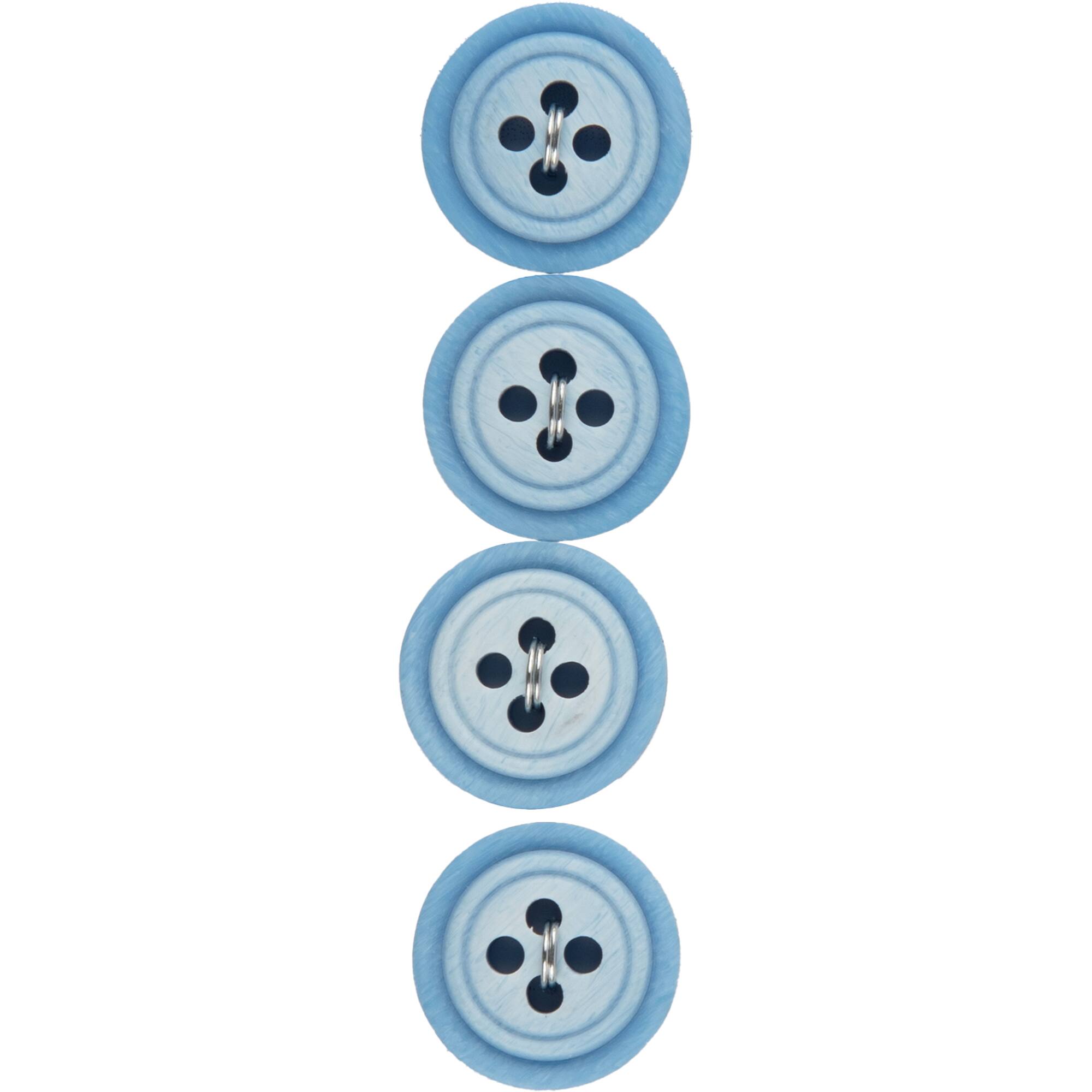 Spectrum Cool 5/8" Blue 4-Hole Buttons, 4ct.